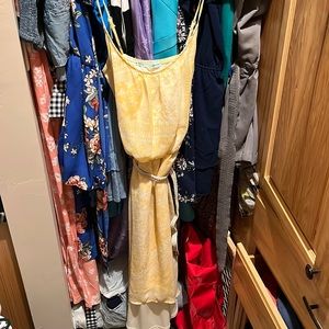 Yellow Maurice’s dress w/belt